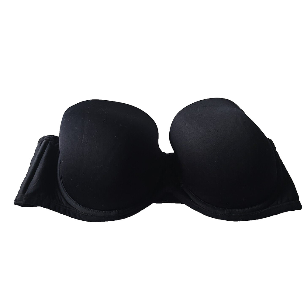 Vanity Fair Beauty Back Black Full Figure Strapless Underwire Bra Size 40C